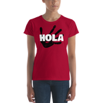 Hola Shirt, Red w/ Black Hand